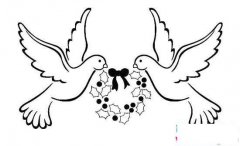 和平鸽标志图案简笔画