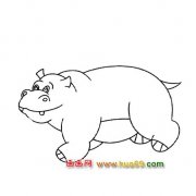 走路的河马【简笔画】2