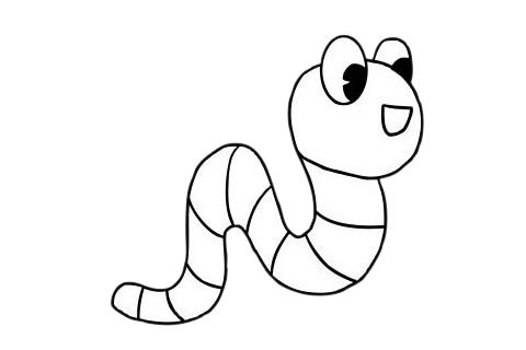 卡通蚯蚓简笔画图片