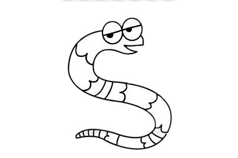 卡通蚯蚓简笔画图片