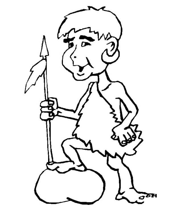 原始人人物简笔画步骤图片大全