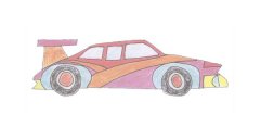 赛车简笔画的画法步骤图