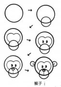 猴子头部简笔画画法