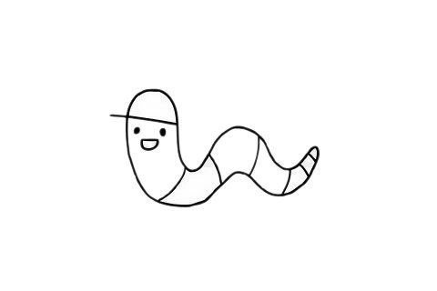 卡通蚯蚓简笔画图片