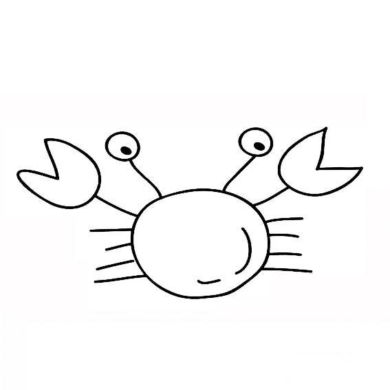 螃蟹的简单画法3