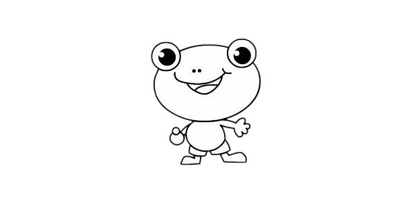 卡通青蛙简笔画完成图