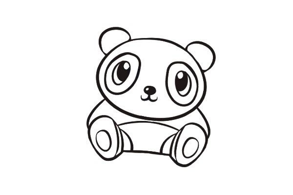 可爱的大熊猫简笔画