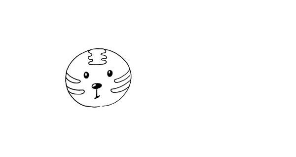 老虎和熊猫头像简笔画