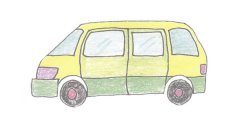 商务车简笔画的画法步骤图