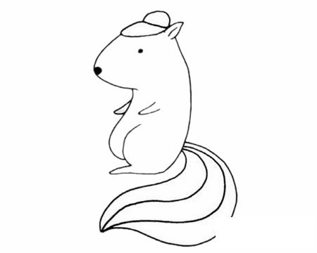 臭鼬简笔画图片