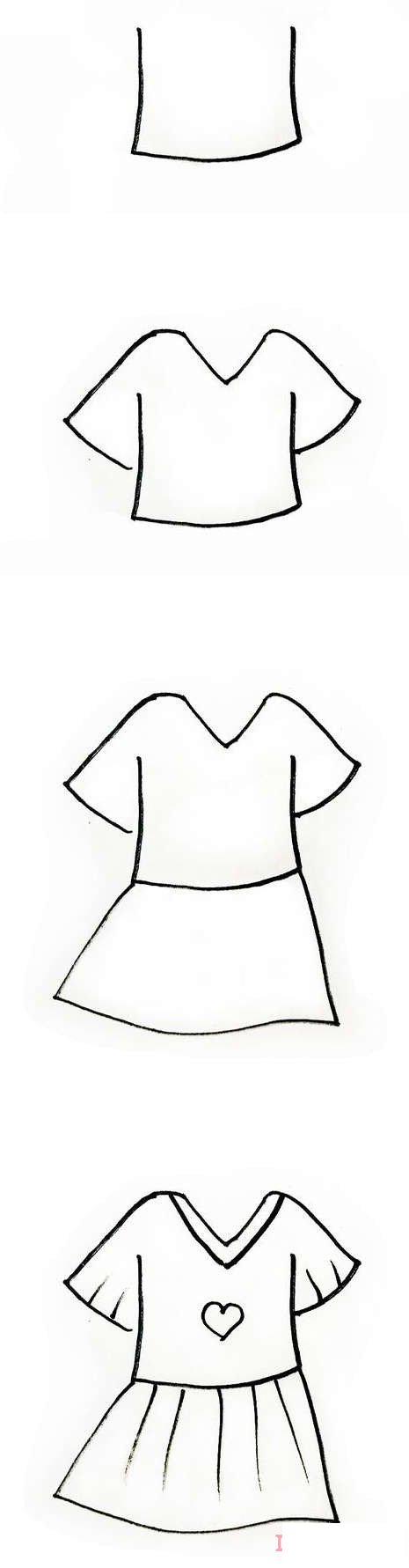 女生连裙怎么画带步骤图简单漂亮