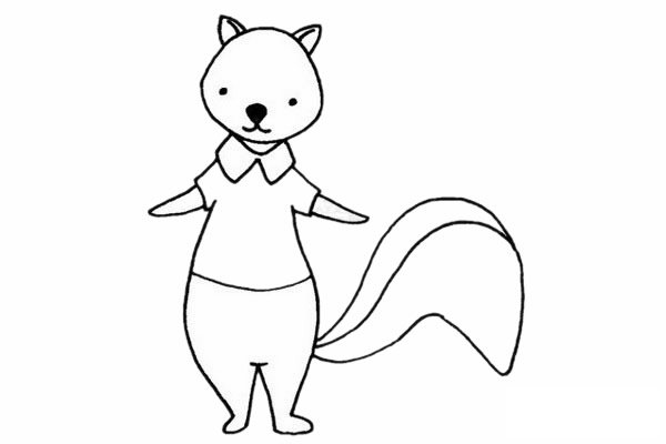 臭鼬简笔画图片