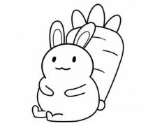 小兔子和胡萝卜简笔画图片大全