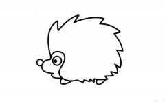 彩色刺猬简笔画画法_怎么画彩色刺猬的简笔画