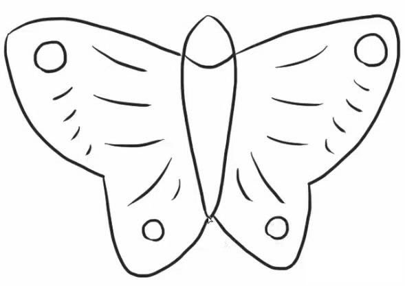 蝴蝶风筝简笔画教程