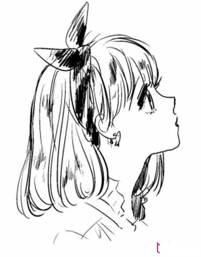 漂亮的小姑娘人物简笔画