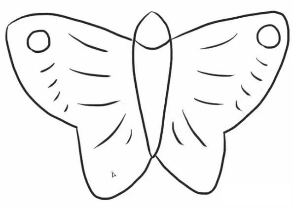 蝴蝶风筝简笔画教程