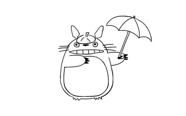 可爱的龙猫简笔画