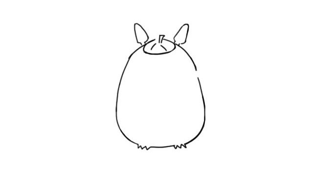 可爱的龙猫简笔画