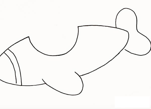 大象开飞机简笔画