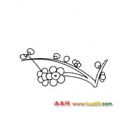 花卉简笔画：梅花骨朵