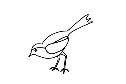 喜鹊简笔画图片