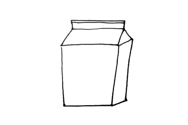 盒装牛奶简笔画