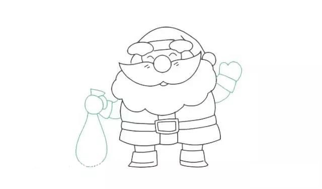 圣诞老人简笔画步骤图