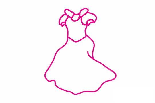 礼服简笔画图片