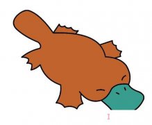 怎样画鸭嘴兽简笔画步骤图带颜色可爱