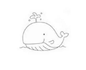 鲸鱼简笔画的步骤