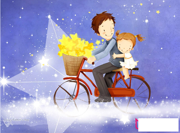 有关父亲节的儿童画图片
