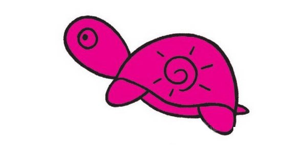 乌龟简笔画完成图