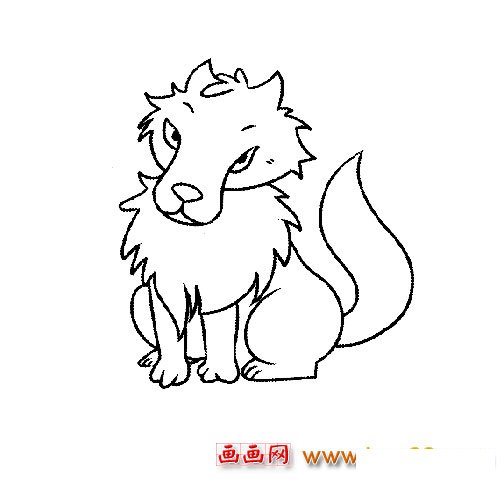 骄傲的大灰狼(简笔画)4