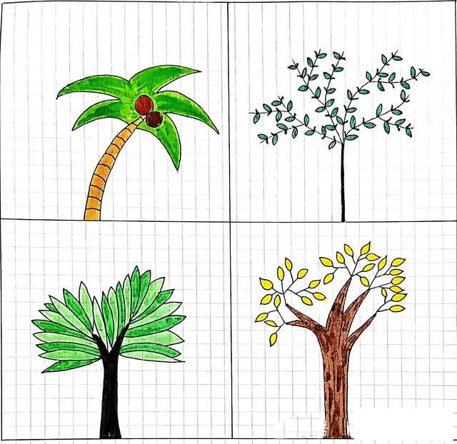 小清新绿植简笔画