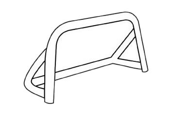 足球门简笔画图片步骤三