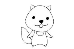 河狸简笔画步骤画法及图片大全