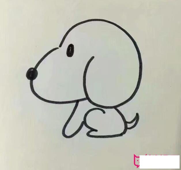 可爱的小狗简笔画,迎接2018狗年到来