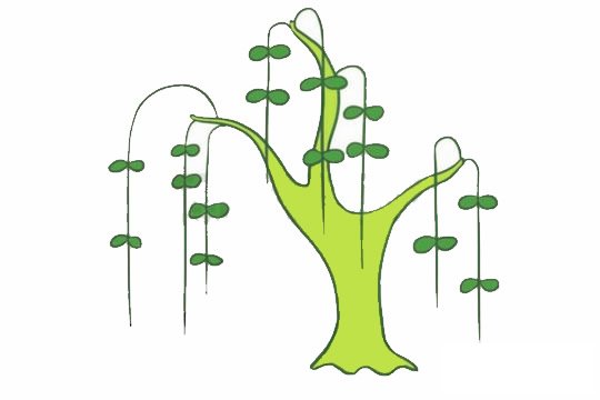 柳树简笔画图片大全作品二