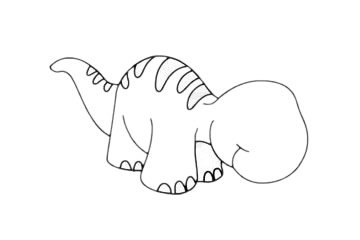 沱江龙简笔画图片步骤二