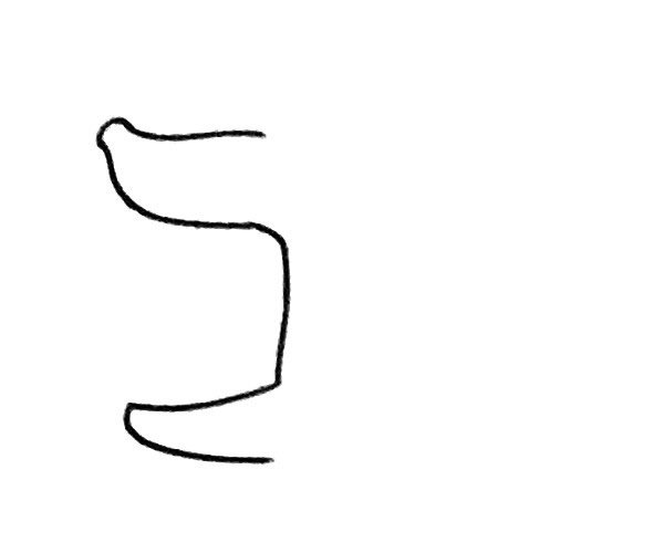 卡通鲨鱼简笔画步骤图解