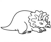 简单的三角龙简笔画