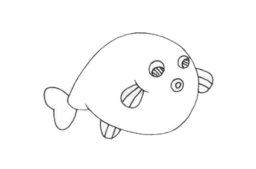 河豚简笔画图片