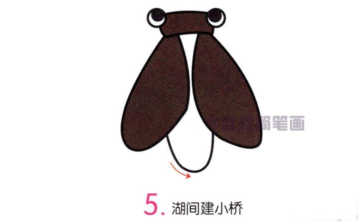 蝉简笔画画法_怎么画蝉的简笔画