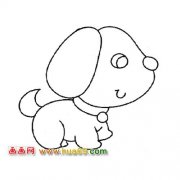 简笔画：带铃铛的小狗4