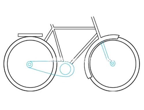 自行车画法简笔画图片