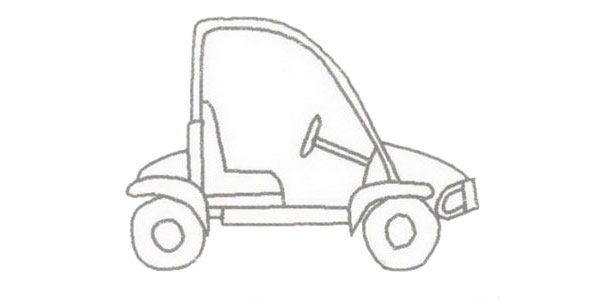 卡丁车简笔画图片