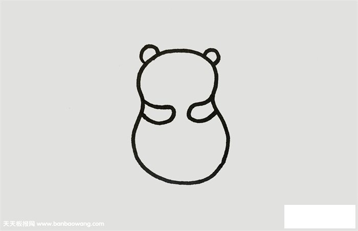 可爱的熊猫怎么画