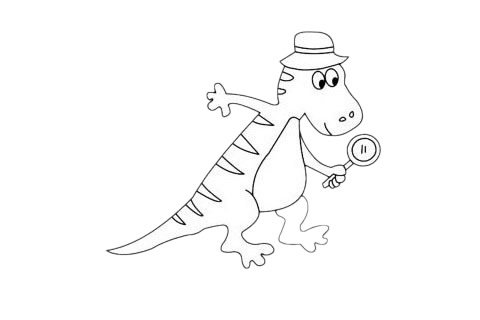 禽龙简笔画图片大全作品五