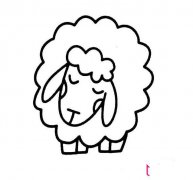 小羊怎么画，可爱的小绵羊简笔画